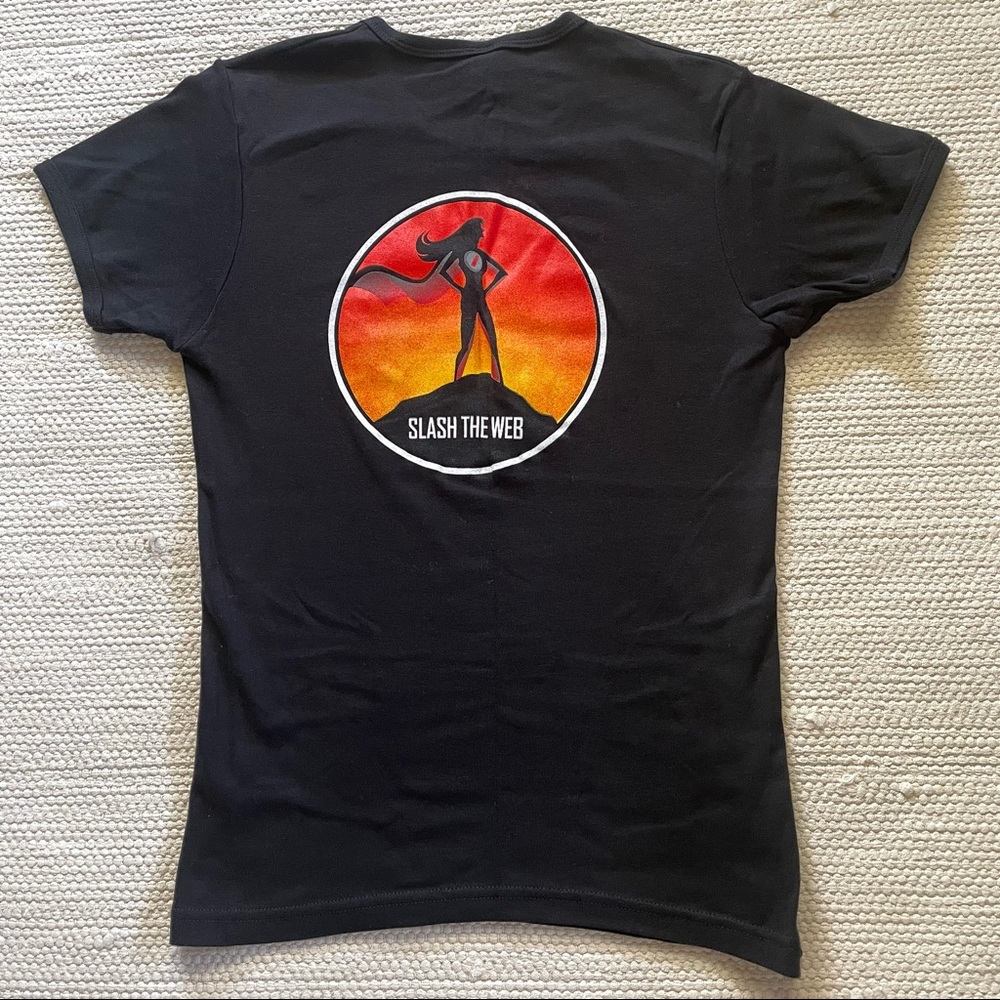 NWT American Apparel Blekko Black Cotton Crew Neck T-Shirt Size L